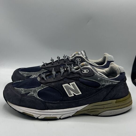 New Balance Vintage Shoes Mens 13 4E Heritage Collection MR993BK Navy Leather - Picture 4 of 11